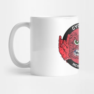 CYDERPUNK LOGO red on white Mug